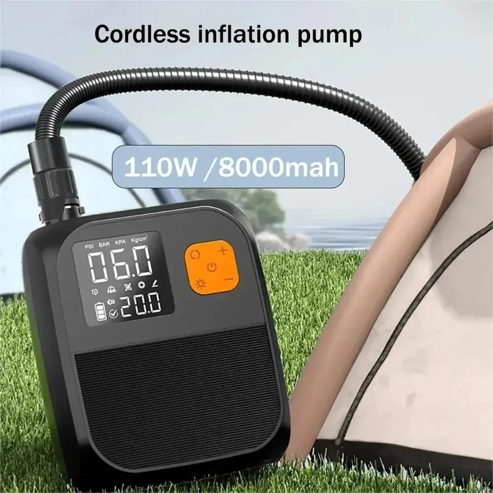 Compresores de Aire inalámbricos – 25 PSI Paddle Board Bomba de Aire | eléctrica | Bomba eléctrica | Kayak | Compresor portátil inalámbrico, eléctrico, camas de colchón para acampar al aire libre