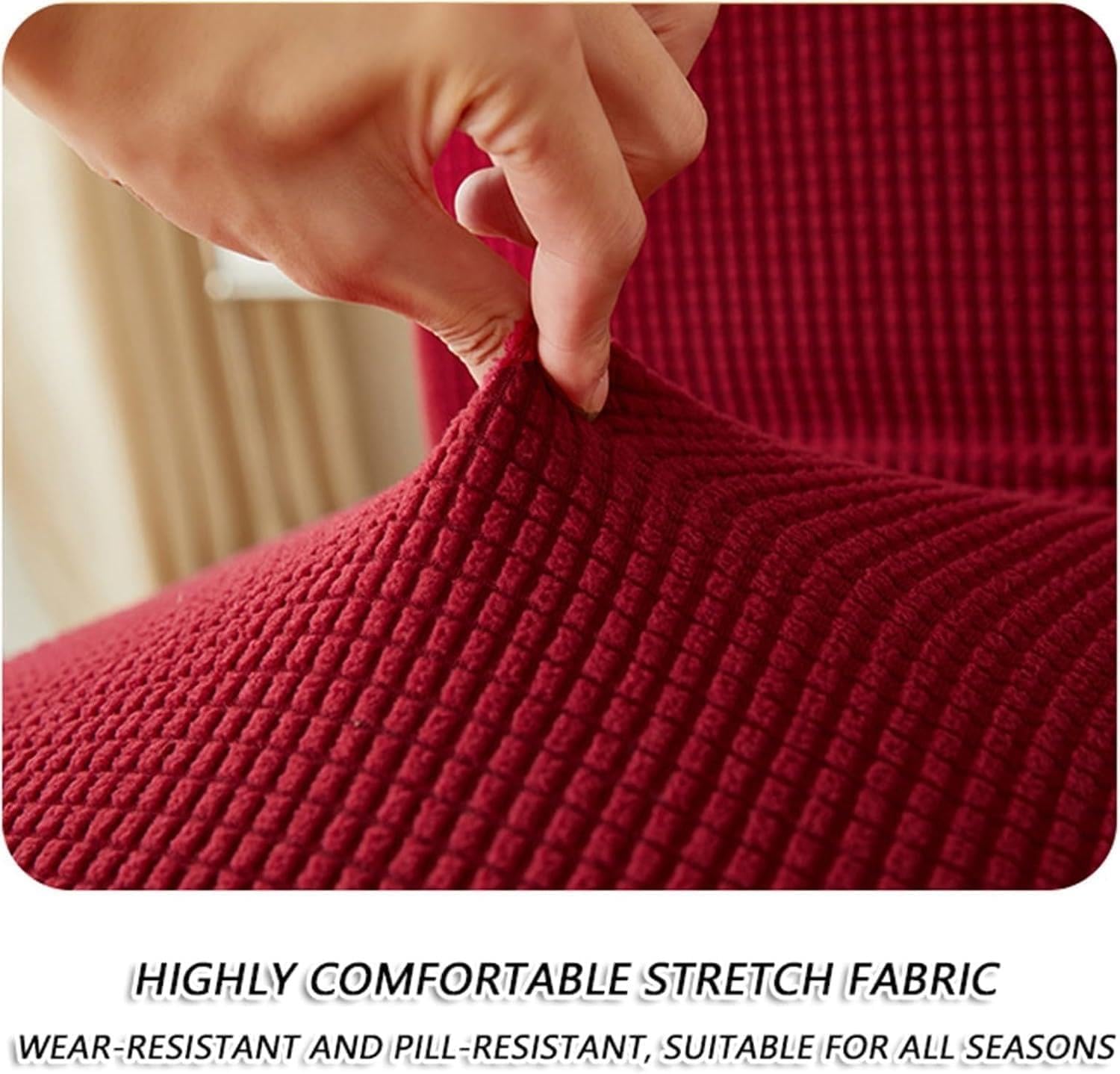 6 Fundas Sillas de Comedor,Funda Silla Elástica Ajustable con Falda Nórdica