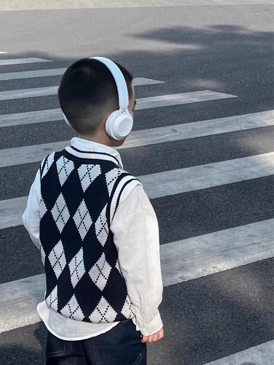 LOLANTA Chaleco de Punto para niños y niñas, suéter sin Mangas con Cuello en V, Jersey Escolar de Punto para niños de 5 a 11 años