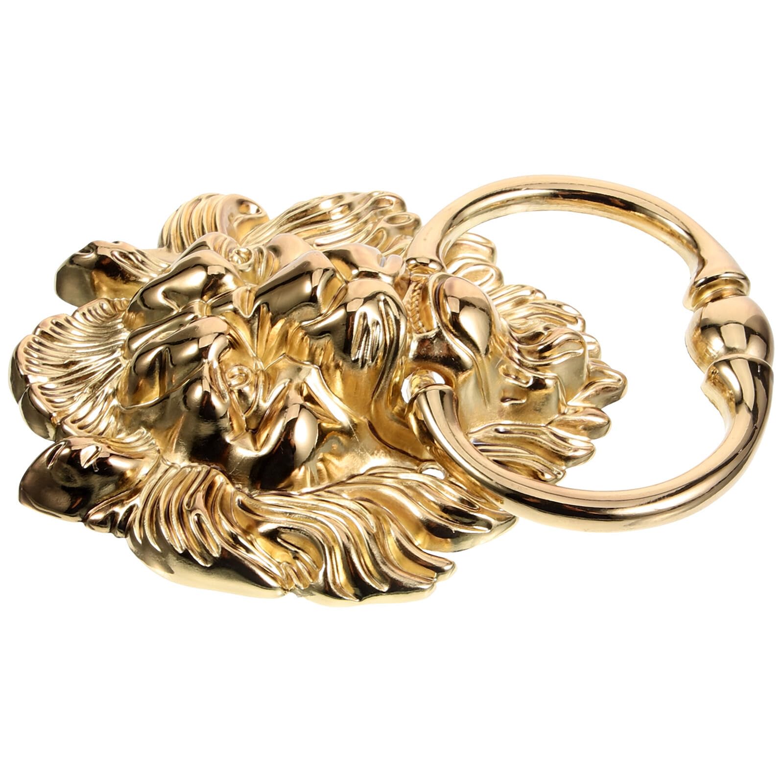 Poignée de porte tête de lionceau or vintage en alliage zinc pour tirage de tiroir armoire