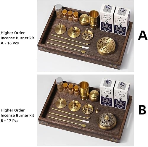 Miniatura 8 de Kit de fabricación de incienso chino kit de quemador de incienso (A - Juego de 16 piezas)