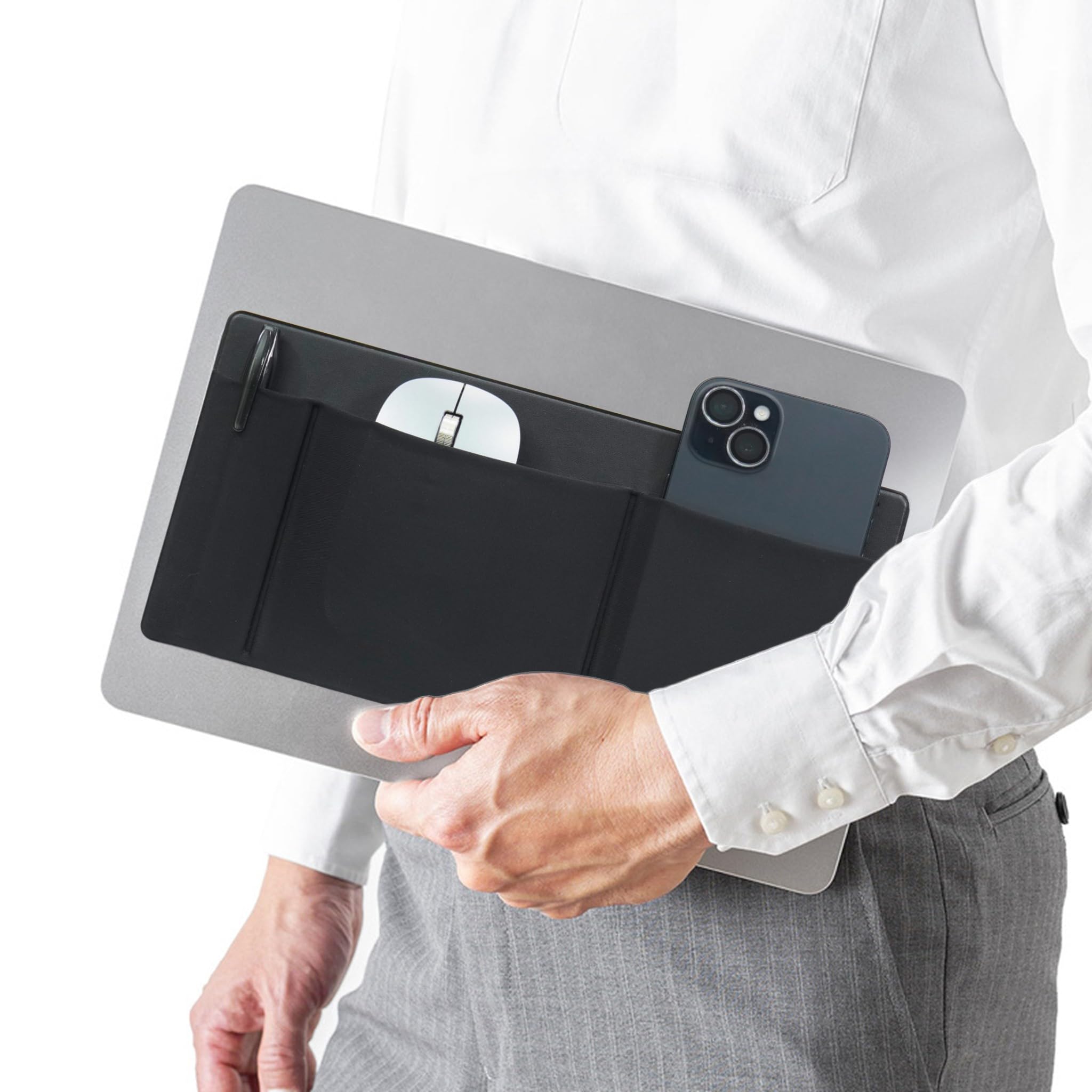Amazon.com: AMOZIFY® 3-Pocket Organizer, Mouse Holder for Laptop