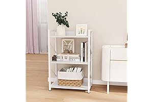 Slim 3-Tier Open Bookshelf: Space-Saving Storage Solution