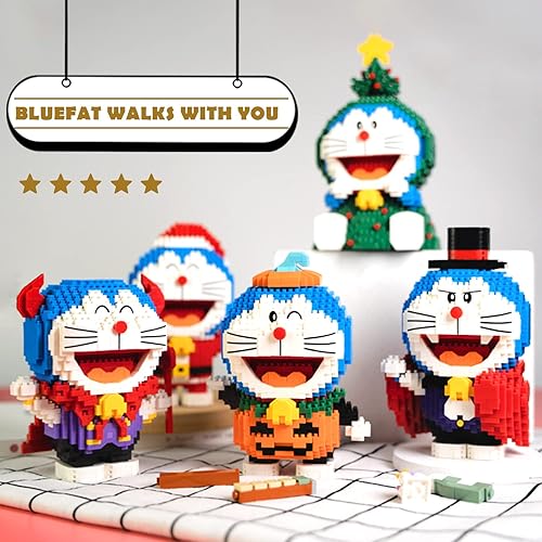 Miniatura 4 de BYDEAS Micro bloques de construcción robot, gato, mini edificio, modelo anime, decoración de escritorio, lindo regalo de montaje de bricolaje