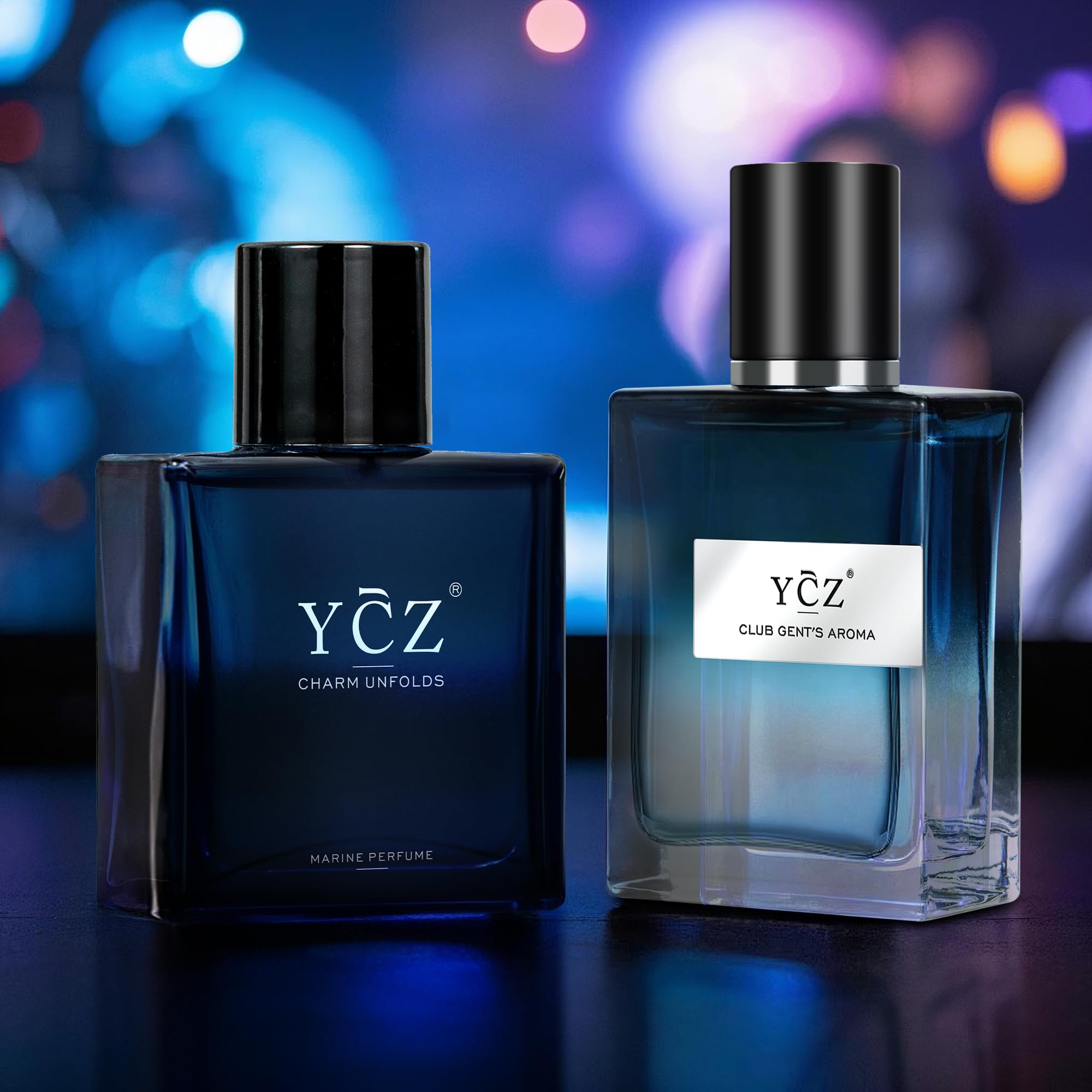 Ycz Parfüm Herren 2-Pack 50 ml, langanhaltendes Eau de Parfum, aromatisch-orientalische Holzduftnoten,vielseitig einsetzbar, tolles Geschenk für Männer