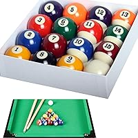 Vista 1 de Juego de 16 bolas de billar de 0.984 in, juego de mini bolas de billar de resina con 8 colores, juego de billar para entretenimiento personal