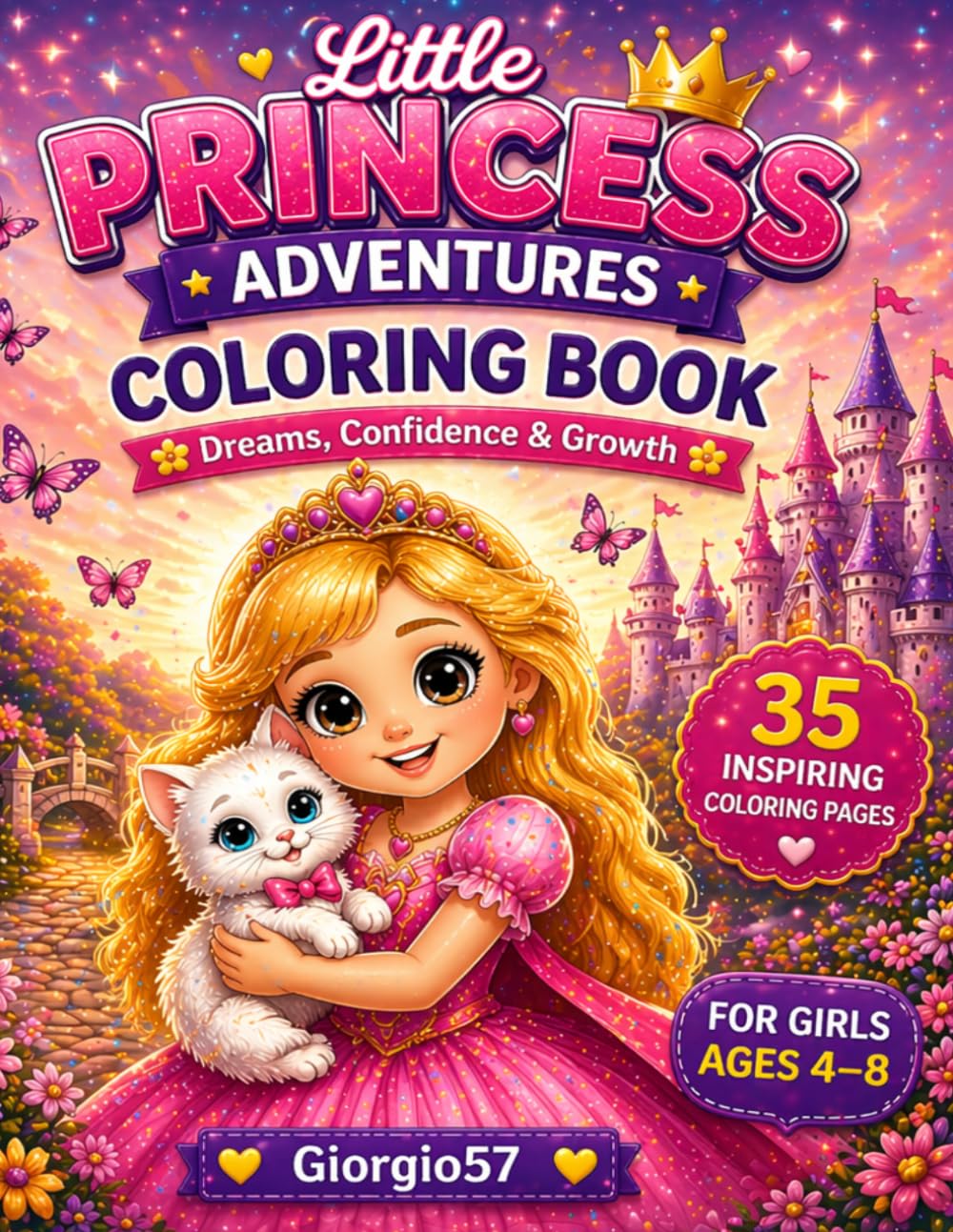Princess Dreams Big Goals (Little Princess Adventures): A Confidence-Building Coloring Book for Girls Ages 4–8 | Positive Affirmations, Creativity & Big Dreams