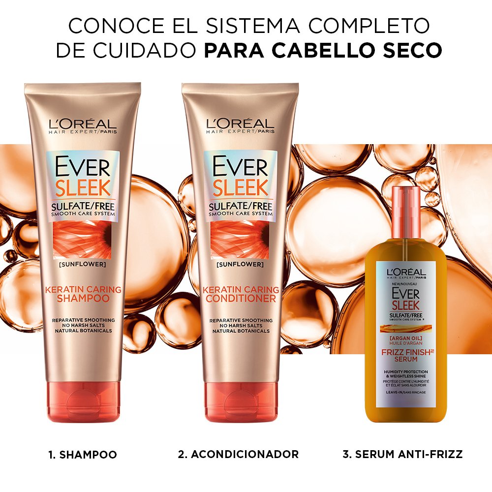 L'Oreal Paris EverSleek Sulfate Free Frizz Finish Oil-In-Serum, 4 Fl; Oz