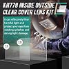28 lentes de repuesto KH778 claras, 3.59" x 4.41" x .04", 1.87" x 3.83" x .04" | Compatibles con series K3419-1, K3063-1, material de policarbonato premium, película protectora de 2 lados, fácil instalación 3