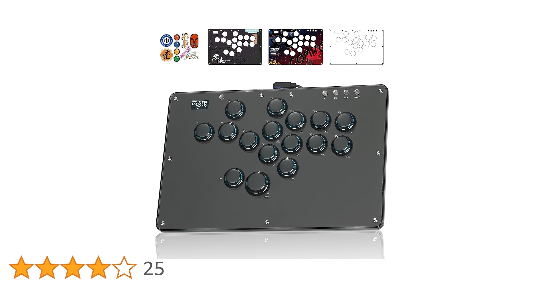 カスタマイズok❣ u16 レバーレスコントローラー アケコン 1366 カスタマイズok❣ u16 レバーレスコントローラー アケコン 1366