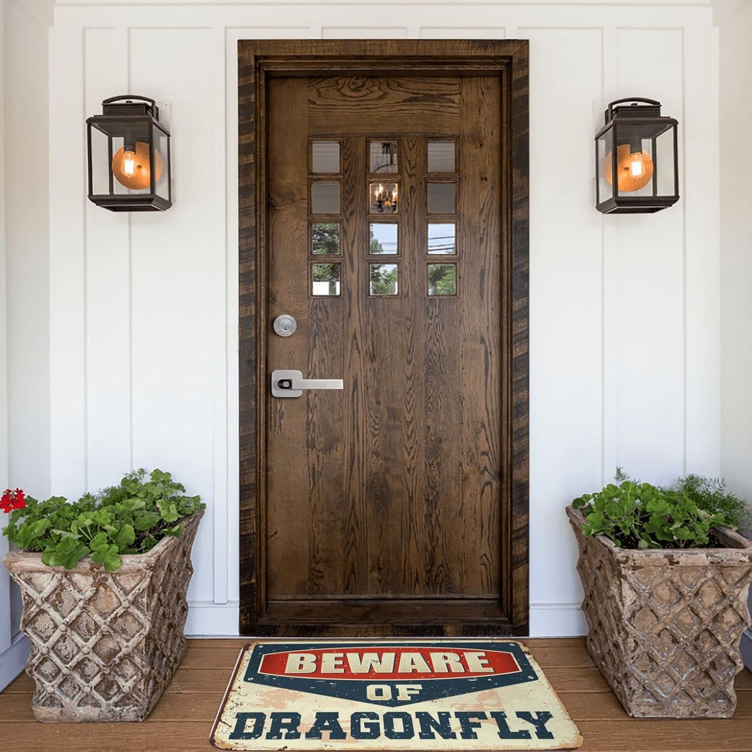 Welcome Mats Indoor Beware of Dragonfly Rug Entry Mats Indoor Home Home Sweet Home Door Mat(65X90CM)