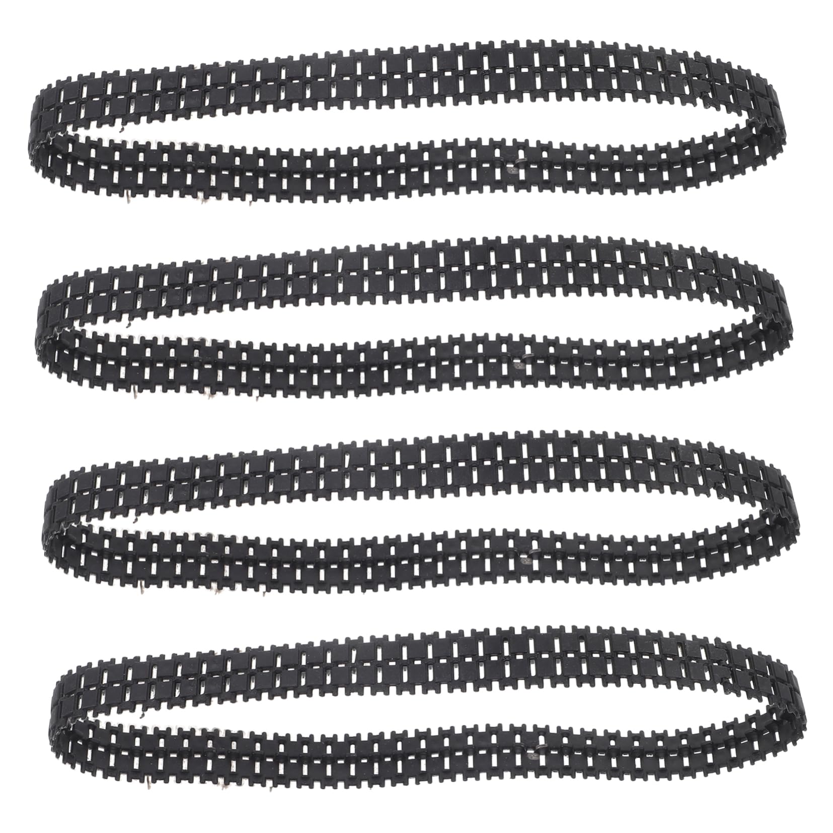 ORFOFE Toy Crawler Track DIY Set 4pcs Rubber Tank Tracks for Remote Control Tank Robo Toy and Wheel
