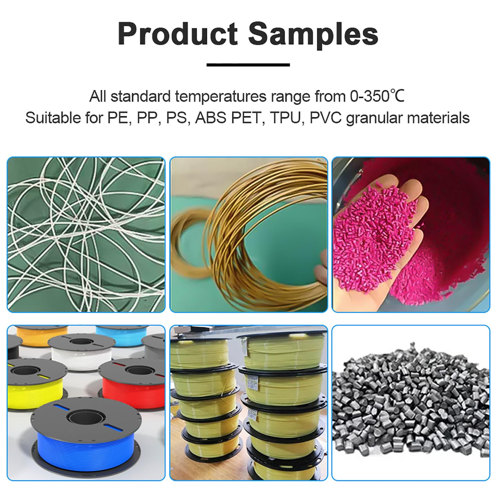 Maszyna Do Produkcji Materiałów Eksploatacyjnych O Mocy 1000W (500–1000g/h), Wytłaczarka 3D Do Granulatu, Sterowanie PID (0–350°C), Do Materiałów Eksploatacyjnych O Grubości 1,75mm/3mm