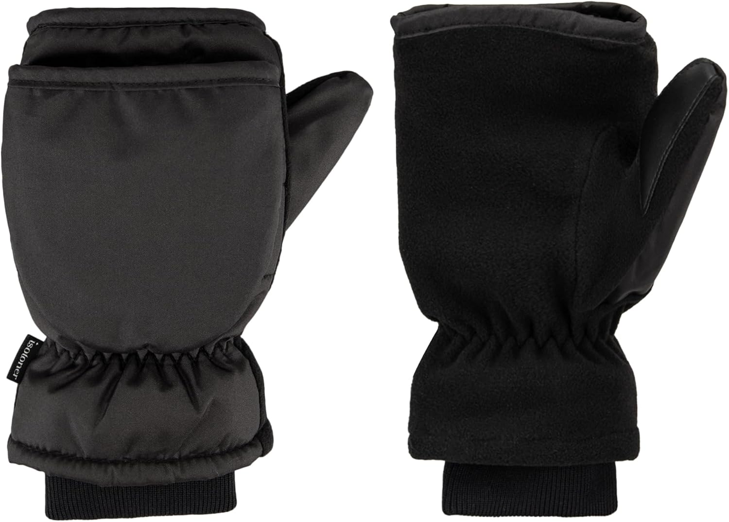 isotoner womens Water Repellent Touchscreen Iridescent Sleekheat Gloves and Flip Top Mittens - Image 4