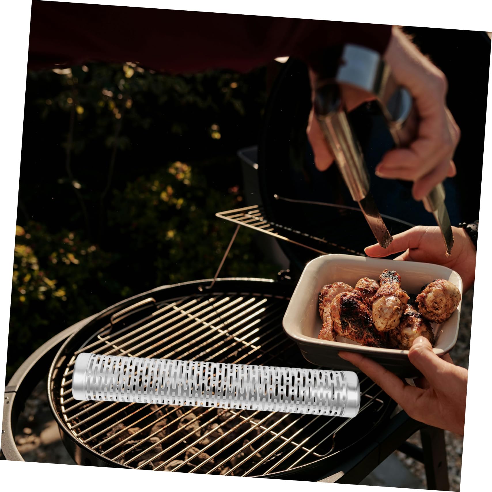 HANABASS 5pezzi Affumicatore Inossidabile Strumento Per Grigliate Accessorio Bbq Resistente e Riutilizzabile Per All e