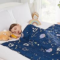 Vista 22 de HOSUKKO Manta con peso, manta pesada gris de 3 libras, manta transpirable (36 x 48 pulgadas, 3 libras)