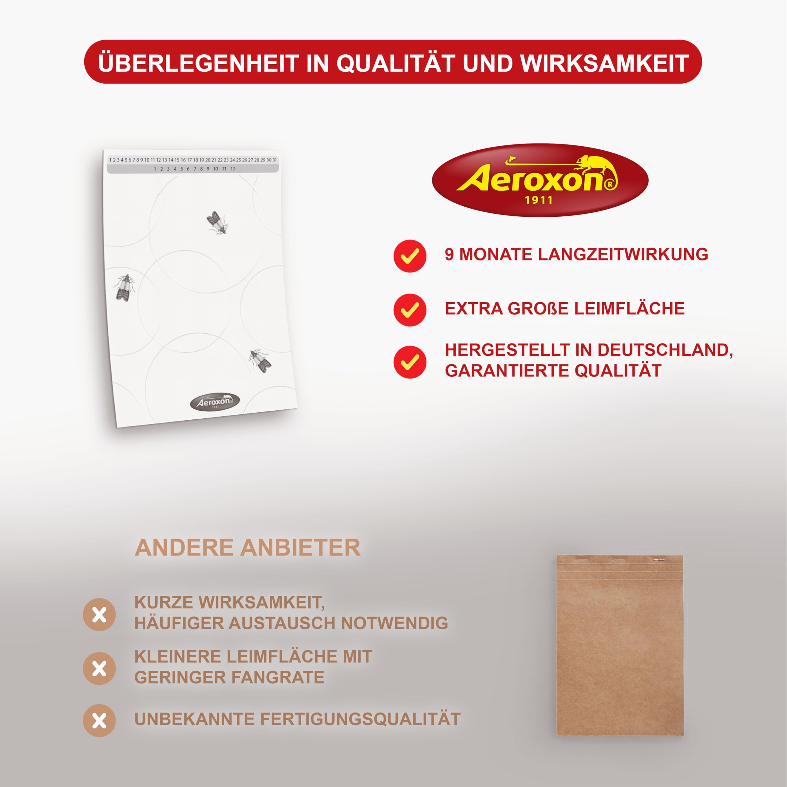 Aeroxon - Trampa para polillas de los alimentos, set de tres = 3 x 2 trampas