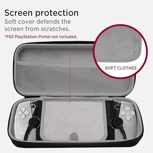 Miniatura 4 de Miimall Compatible with PlayStation Portal Travel Case, PS Portal Carrying Case PU + EVA Shockproof Anti Scratch Hard Travel Carrying Case Travel