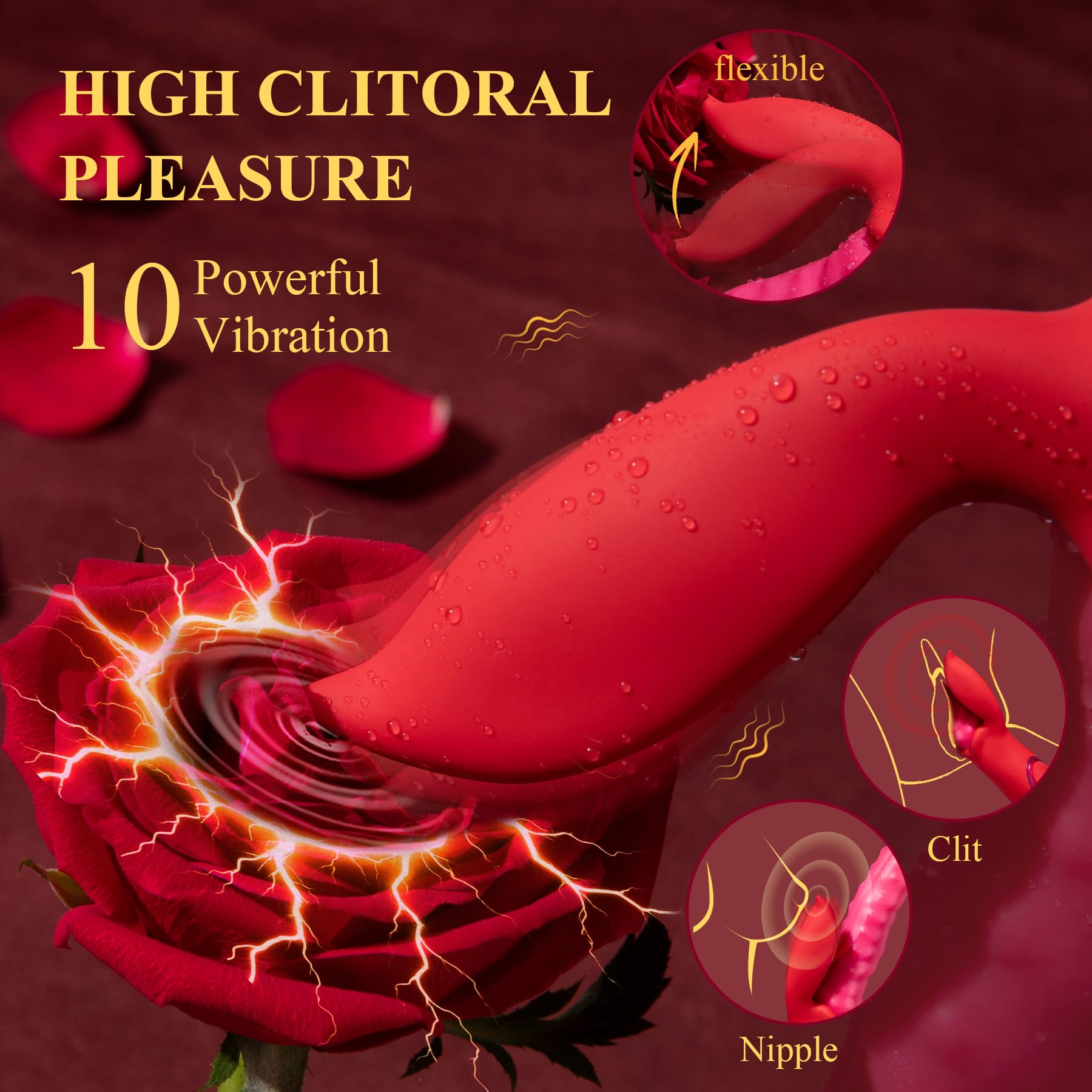 Dildo Vibration für frauen Zunge Vibrator,Sexspielzeug für die Frau 3 in 1 Vibratorensets für frauen Klitoris G-Punkt mit 10 Swing 10 Vibration Sex Toys, Sex Spielzeug für die Paare Vibratoren Dildos