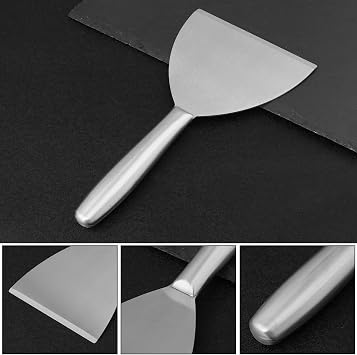 5 Pack 5 Inch Putty Knife Scraper, Putty Knife Set, Stainless Steel Putty Knife, Wallpaper Scraper Paint Scraper Tool for Spreading Drywall Spackle, Plasterboard Mud, Scraping Paint, by GENHAKON.