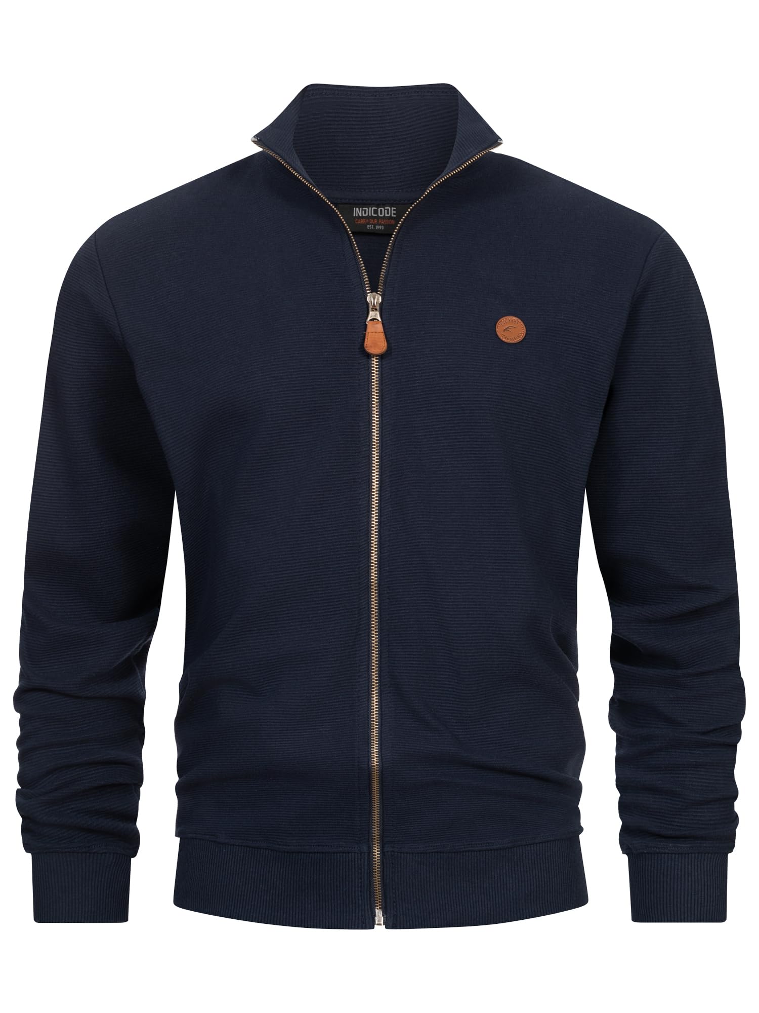 Indicode Herren INGuadalupe Strickjacke aus Baumwolle | Sweater mit RIPP-Bündchen Pullover für Männer