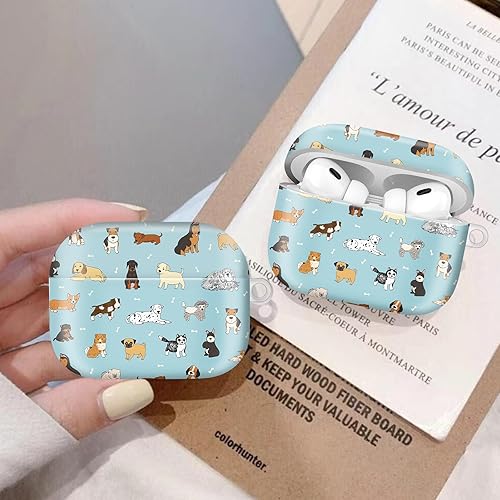 Miniatura 5 de Funda compatible con AirPod Pro de 21 generación, ligera y duradera, resistente con llavero, diseño elegante funda para AirPod para mujer (cachorro