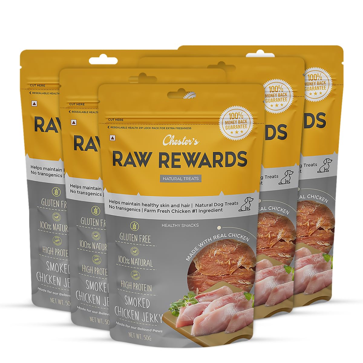 Raw Rewards Smoked Chicken Jerky Dog Treats for Training - Natural and Nutritional Treat with Easy to Digest- 50 Grm - (Pack of 5) (B0D49Q5L75) Amazon Price History, Amazon Price Tracker