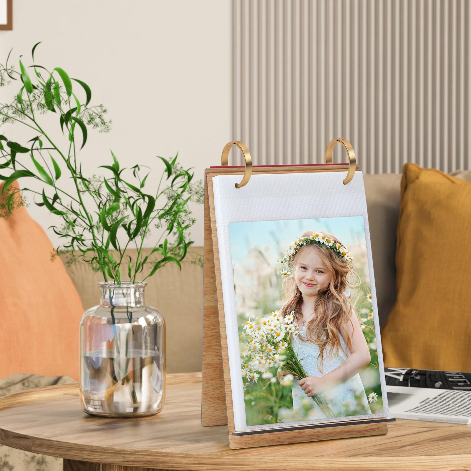 Amazon.com: ZEEYUAN Desktop Photo Album Stand, 5x7 Standing Flip