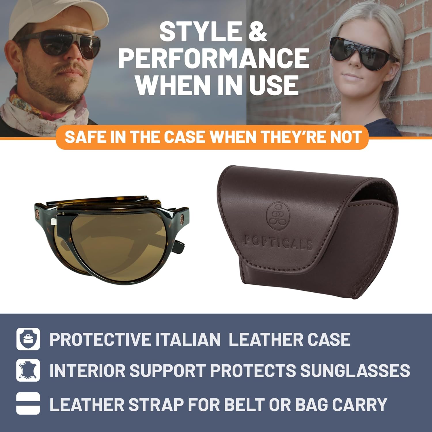 PopAir Foldable and Oversized Aviator Sunglasses for Women and Men