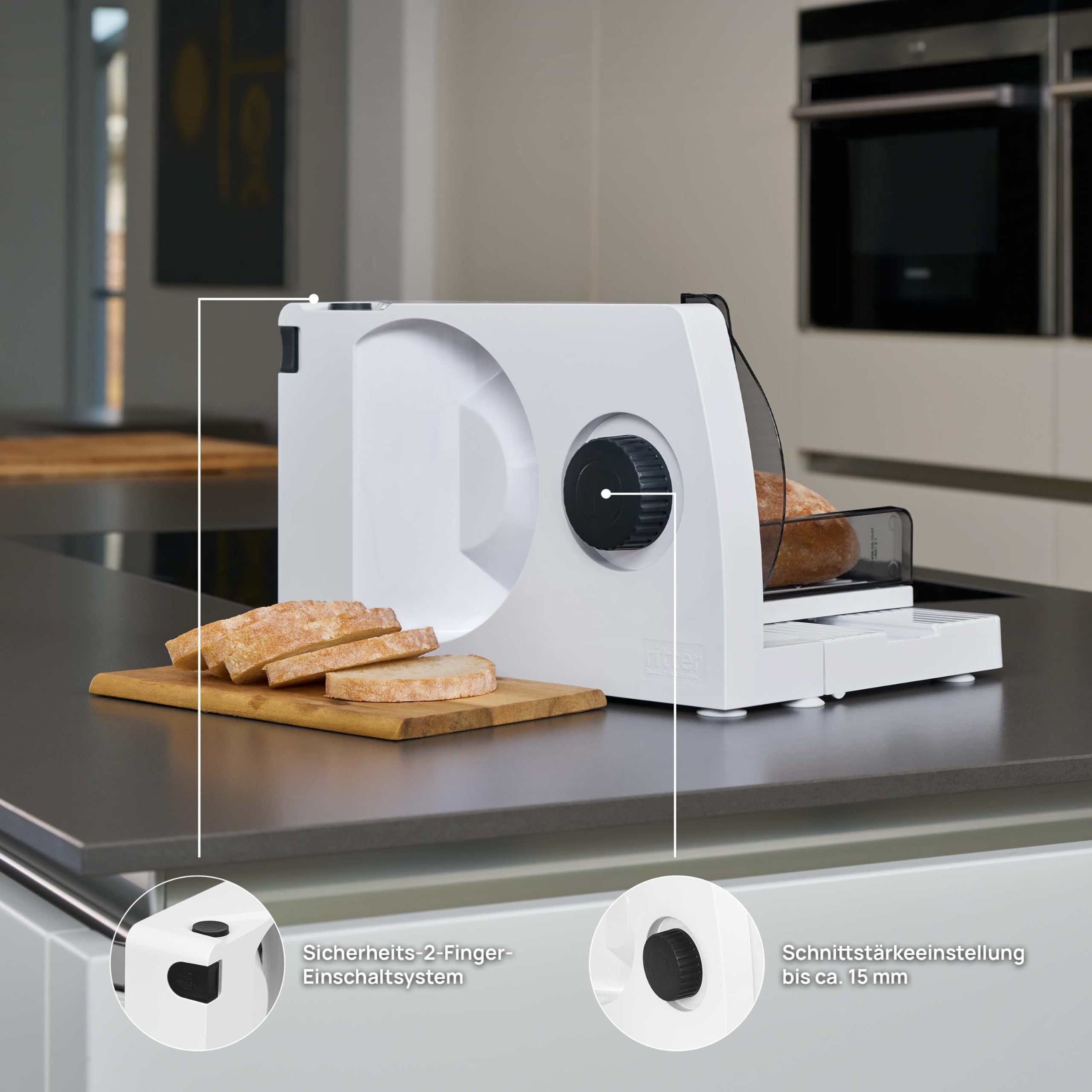 Ritter Markant 7 Trancheuse électrique pliante machine à trancher le pain avec couvercle de lame