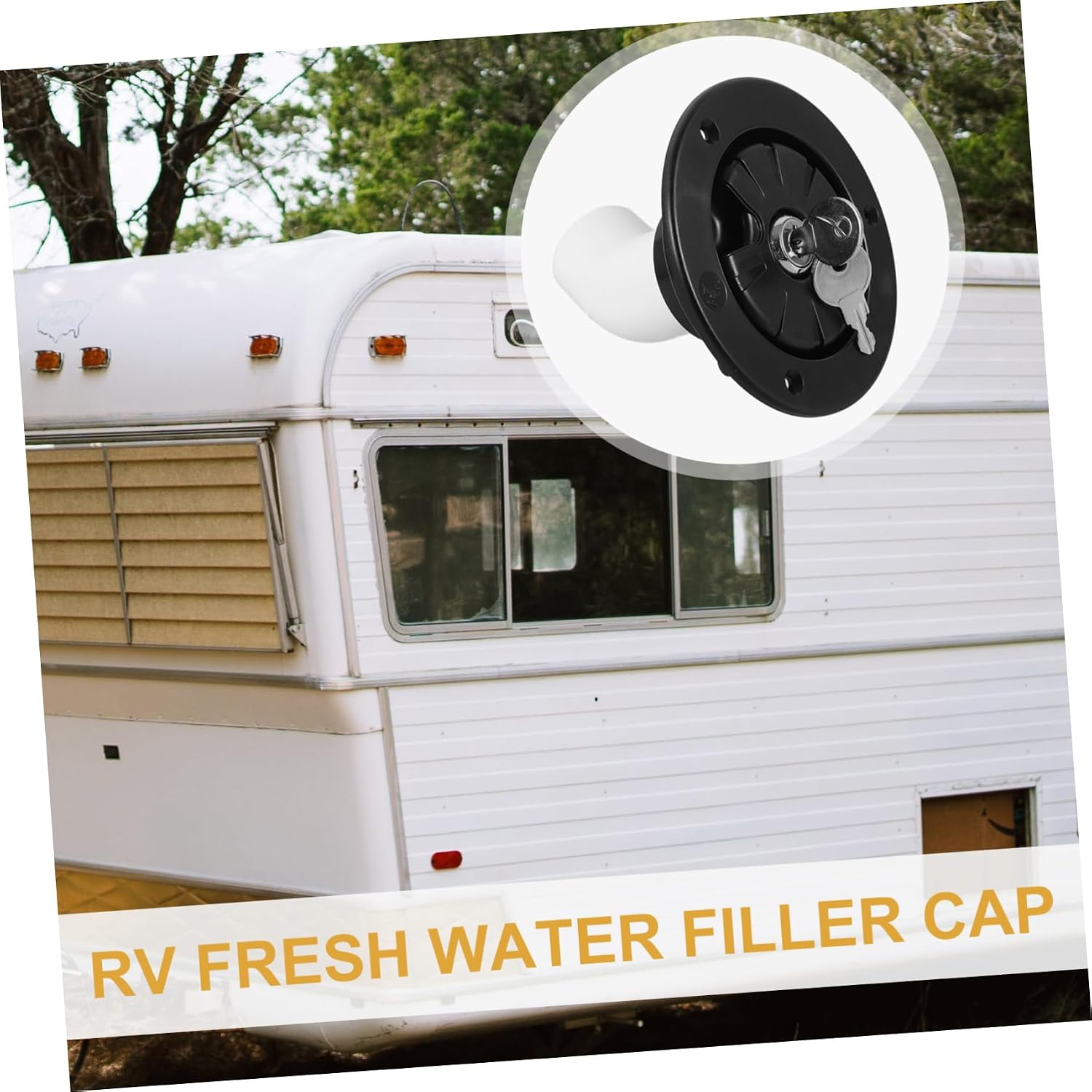 Ciieeo Rv Water Fill Cap Inlet for Camper Water Tank Leakproof Freshwater Connection for Rv Travel Trailers and Motorhomes