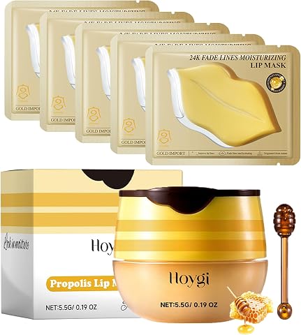 6 Piezas Honey Balm, Mascara de Labios Honey, Bees Bálsamo Labial Hidratante, Bálsamo Labial Hidratante Natural, para Reducir Arrugas, Nutrición, Previene Labios Secos