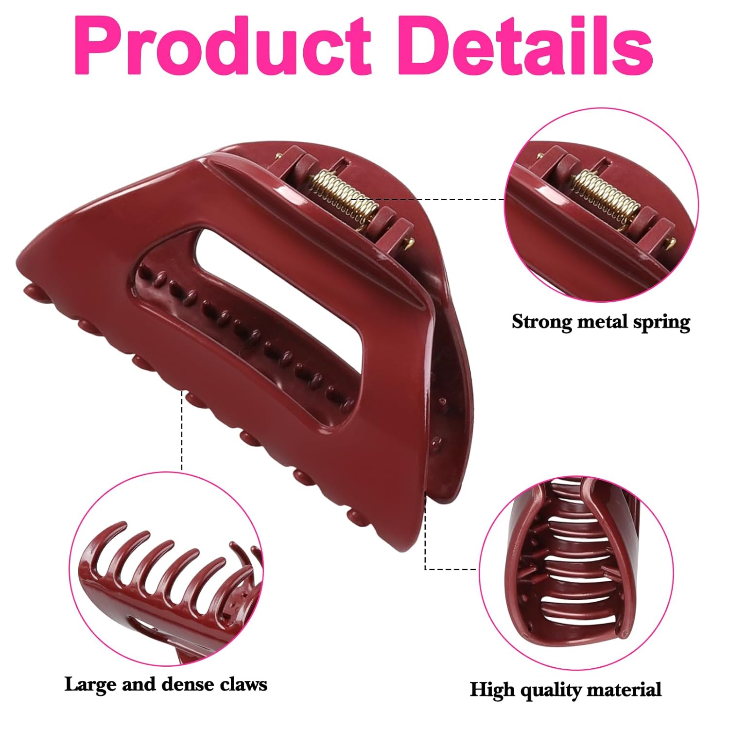 4pcs Large Claw Clips for Women, Non-Slip Acrylic Hair Claw Clip, Cloud Claws Clips for Women and Girls Thick or Thin Hair Daily Wear Accessories - Image 3