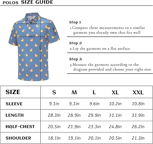 Miniatura 6 de Camisas de golf para hombre, Dry Fit, manga corta, impresión, rendimiento que absorbe la humedad, camisas polo de golf para hombres