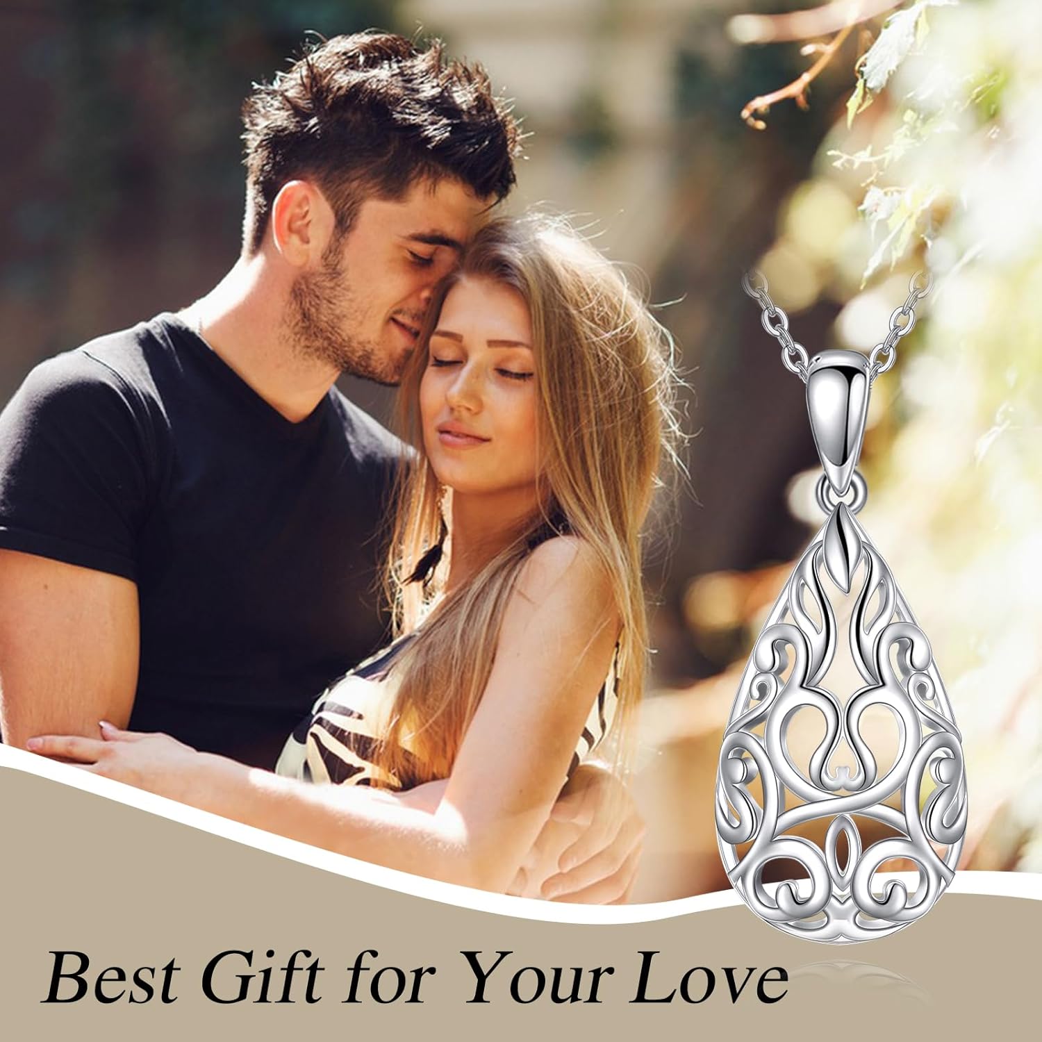 VONALA Filigree Necklace for Women Sterling Silver Filigree Jewelry Gifts for Women - Image 6