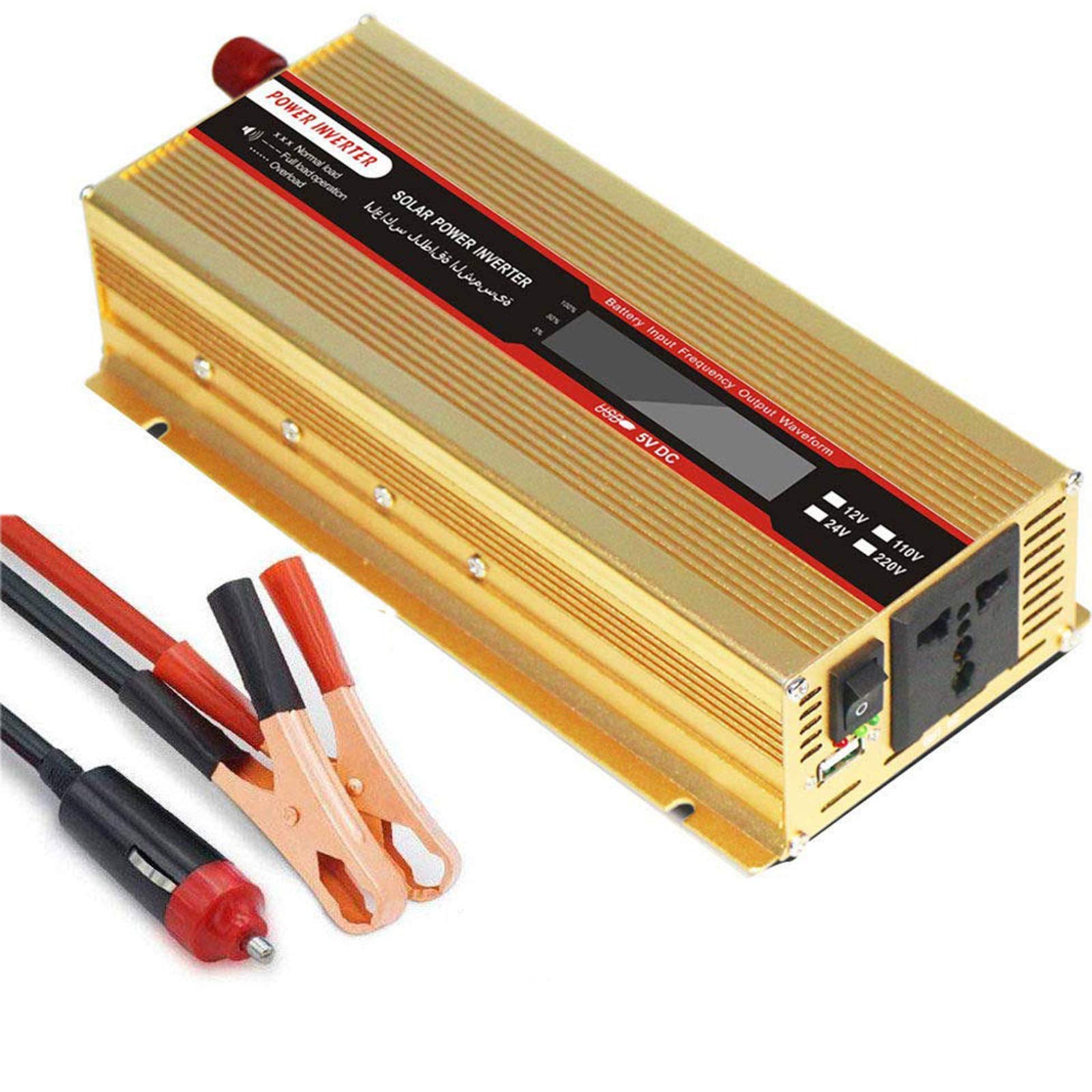 Onduleur de voiture 2000W convertisseur 12V 220V avec prise universelle et USB - 8