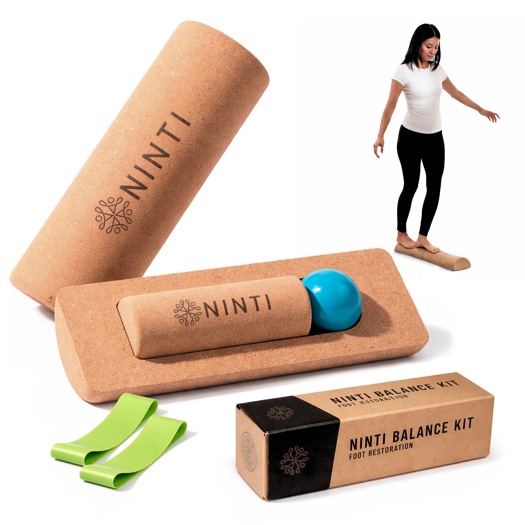 NINTI Balance Board - Cork Balancing Board & Foot Strengthener for