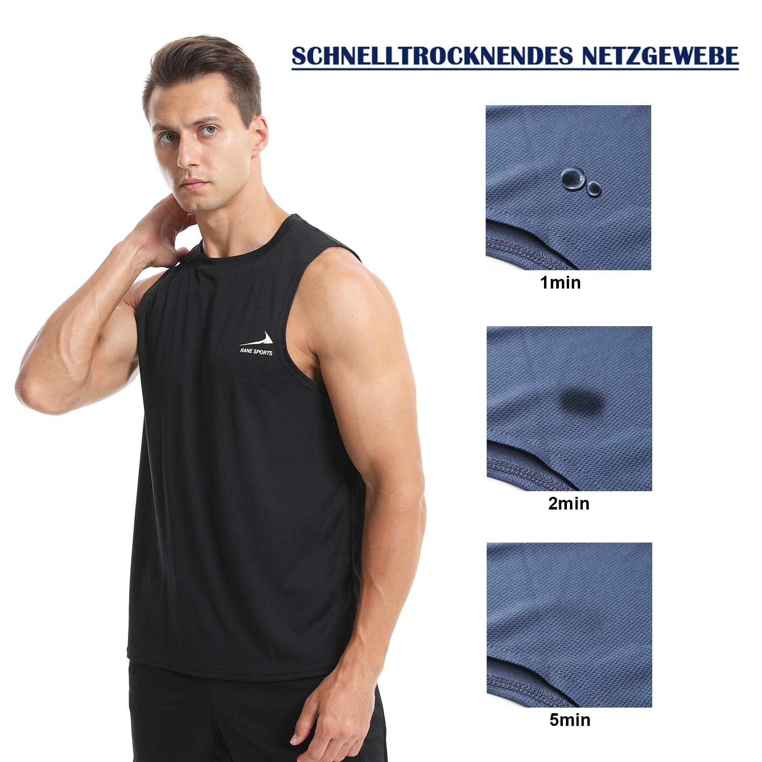 Camiseta de Tirantes para Hombre para Gimnasio Muscular Fitness Entrenamiento Fitness Tanques sin Mangas
