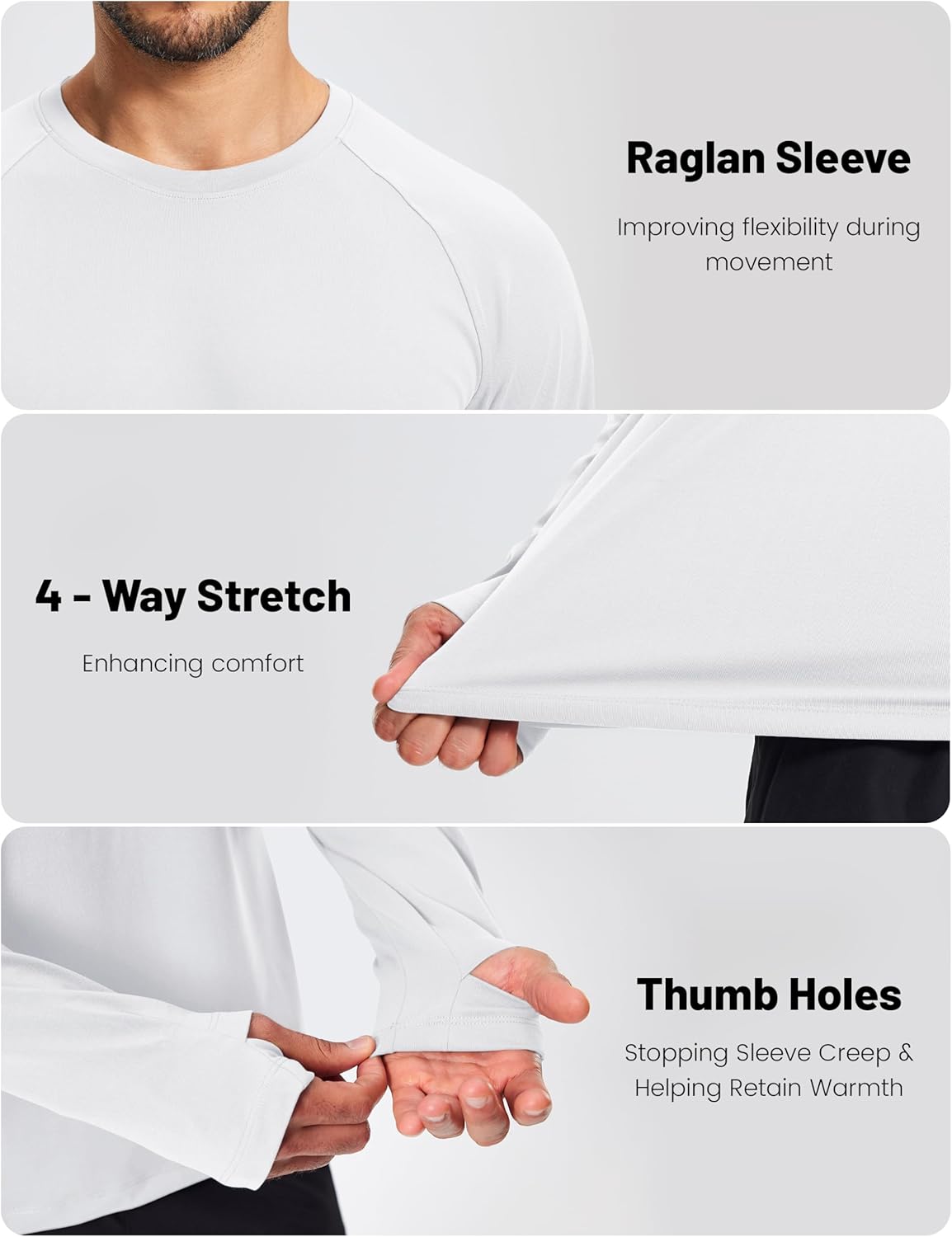 MAGCOMSEN Men's Long Sleeve Shirts Dry Fit Workout Running Athletic Moisture Wicking Casual Tshirts with Thumb Holes - Image 5