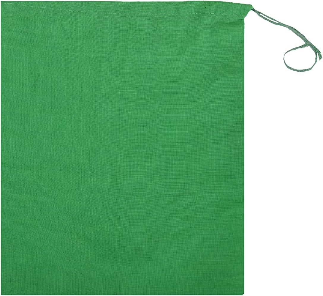 (5x7 inches) Green Cotton Bags, Reusable And Biodegradable Produce Muslin Drawstring Bags Available in Different Sizes (Pack Of 100)