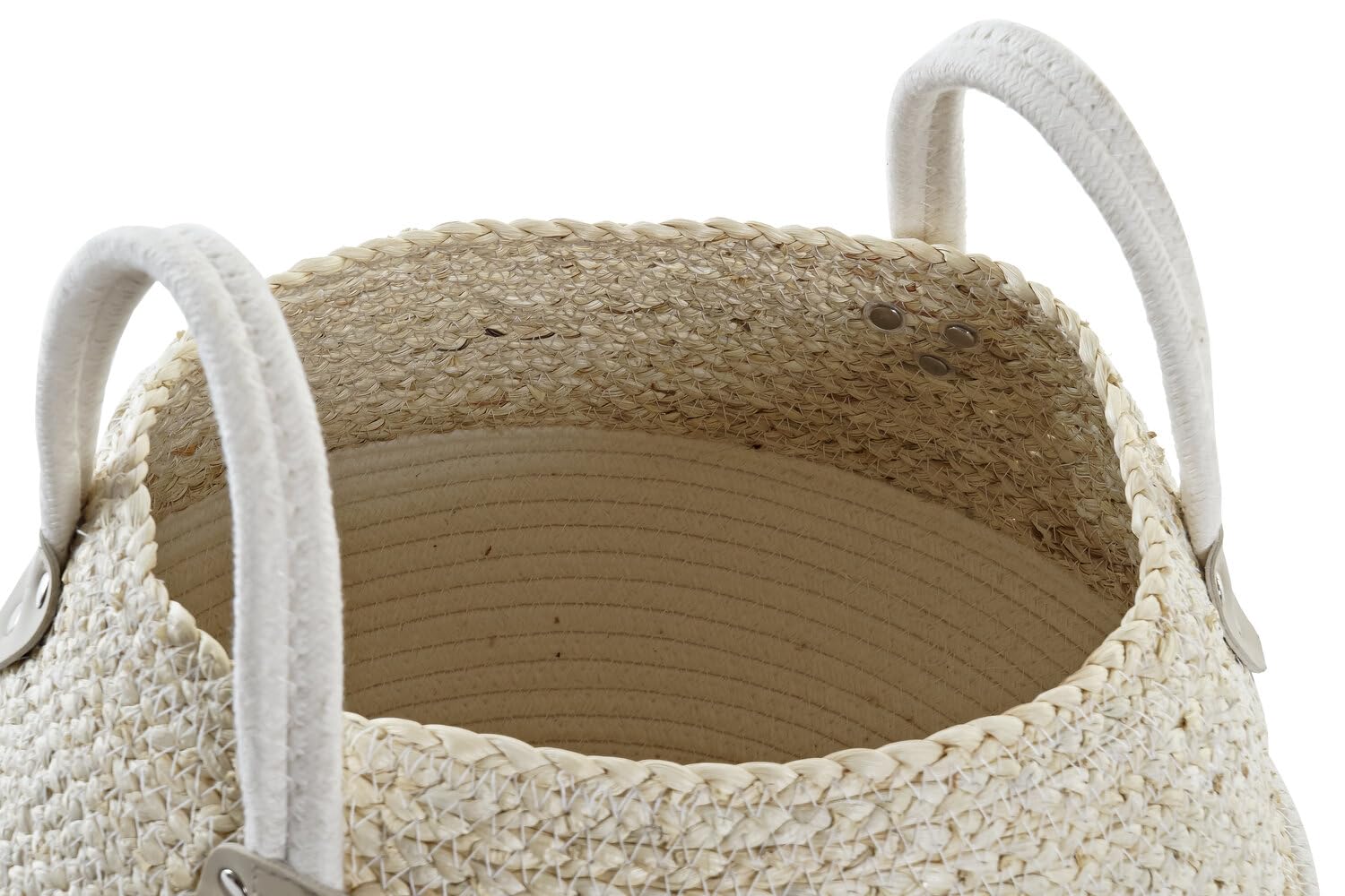 Cesta Algodon Fibra 37x37x25 Natural 37x37x25 cm