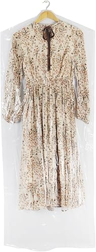 Bolsas de ropa para colgar ropa, paquete de 30 bolsas de plástico transparente de 59 pulgadas para limpieza en seco, bolsas de almacenamiento para