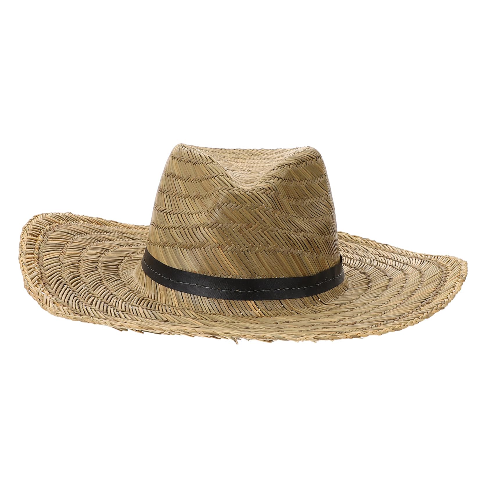 Toyvian Cappello da Sole in Paglia per Uomo con Ampia Falda, Protezione UV e Design Estivo per Escursioni e Shopping All'aperto