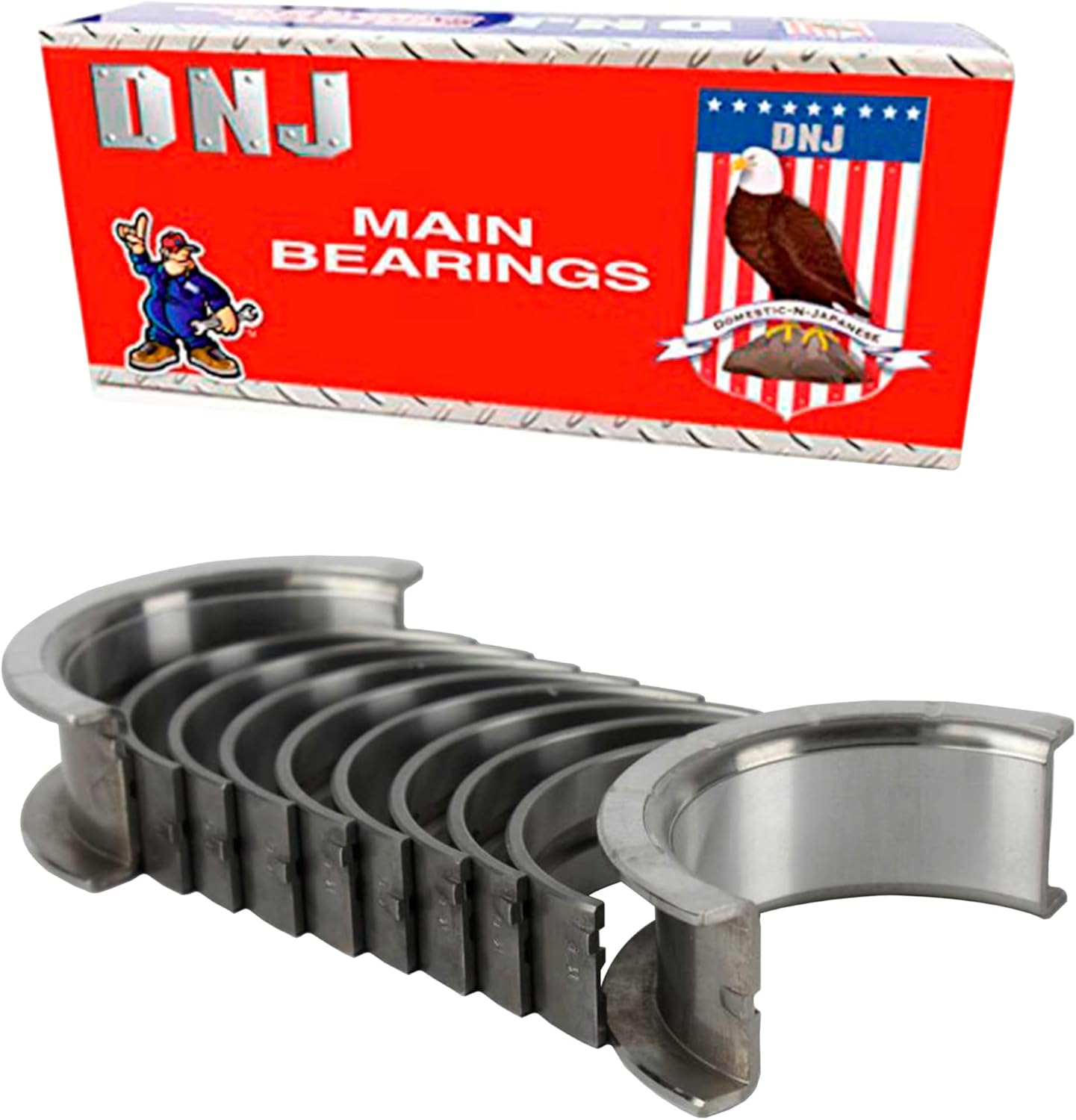 DNJ MB332 Main Bearings Set Standard for 1996-2002 Buick, Chevrolet, Oldsmobile, Pontiac Achieva, Alero, Cavalier 2.4L L4 16V DOHC 2392cc