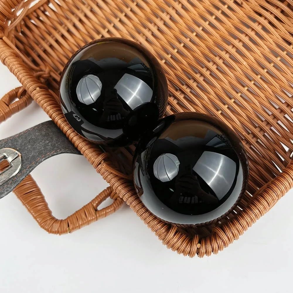 Beautiful Black Obsidian Sphere Crystal Ball Stone Carving Craft for Divination Home Decor (Color : Approx 6cm, Size : 1pcs)