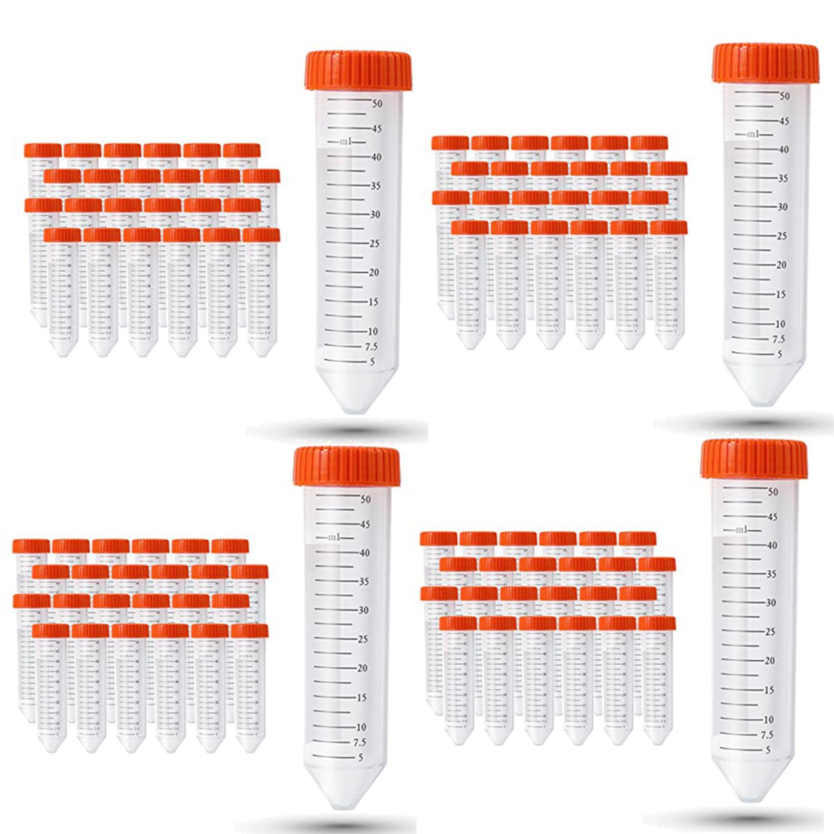 Hndhbfgrt Conical Centrifuge Tubes 50Ml, 100 Pcs, Sterile Test Tubes with