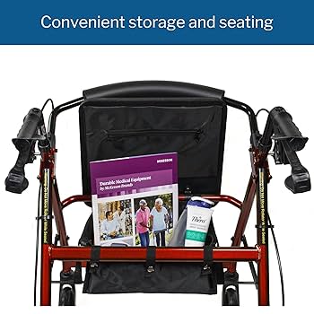 Amazon.com: McKesson Rollator Walker with Seat and Wheels