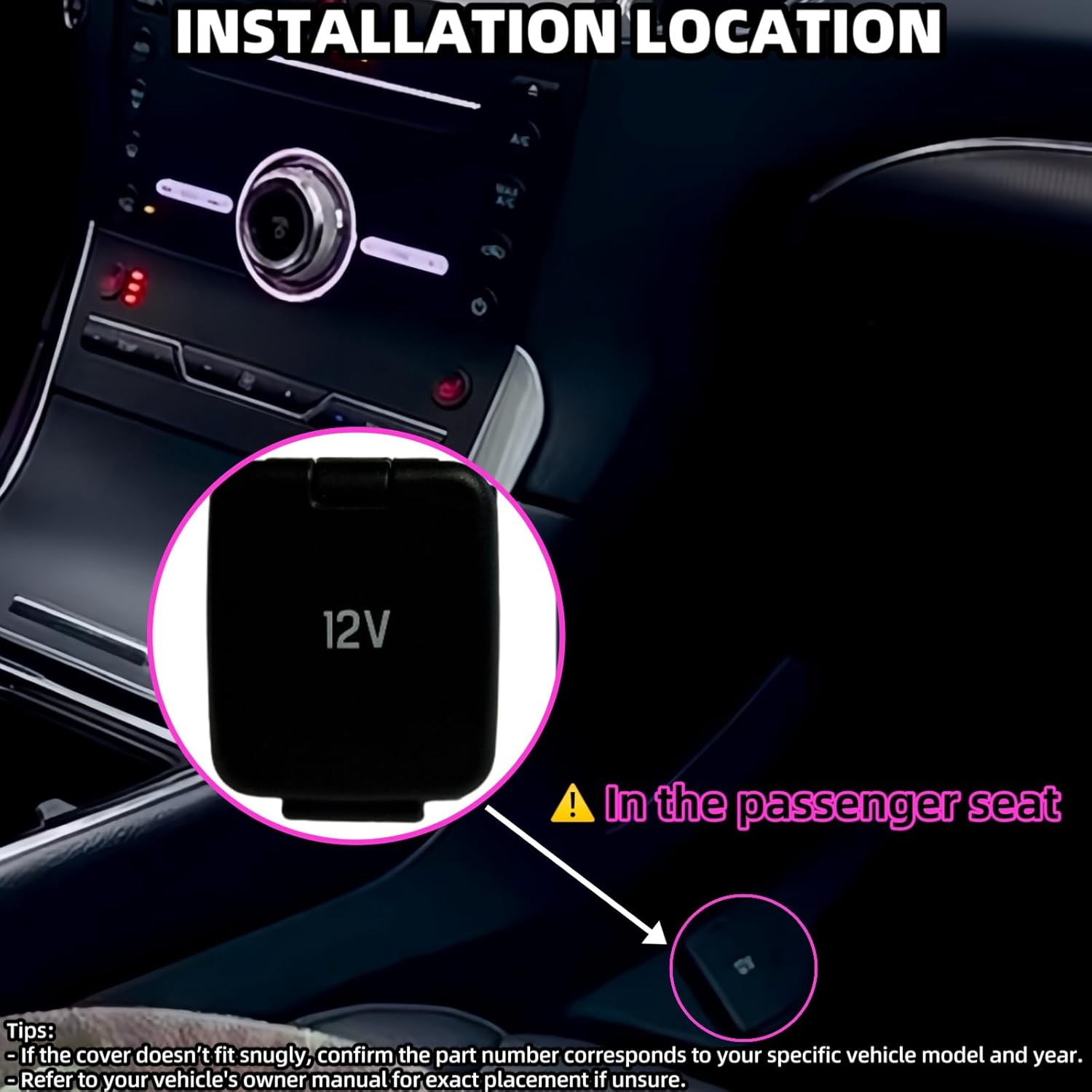 2PCS Cigarette Cover Outlet Cap Suitable for Ford F-150 Edge Expedition Explorer cigarette lighter assembly socket Right Front accessories power outlet Waterproof bb5z19a487ba