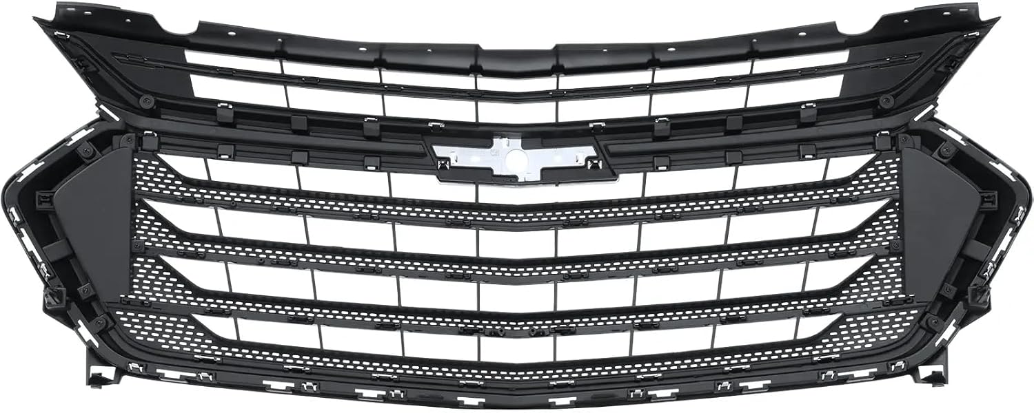 PENSUN Front Bumper Upper Grille Grill Assembly Compatible with 2018 2019 2020 2021 Chevy Chevrolet Traverse Chrome Replacement for 84344487