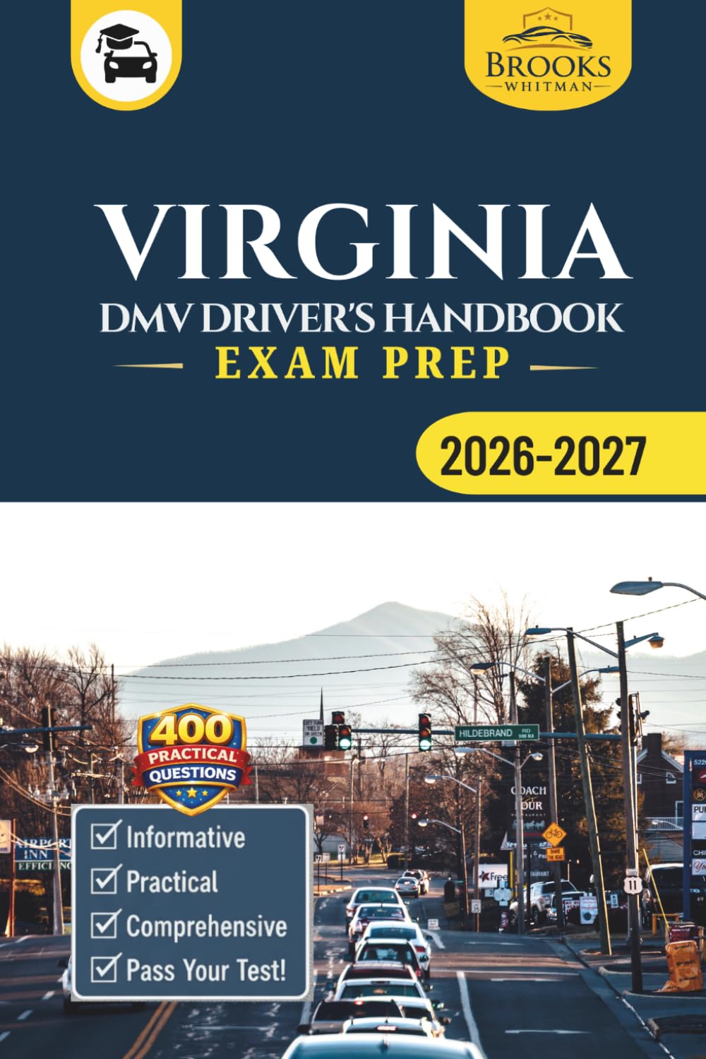 Virginia DMV Driver’s Handbook & Exam Prep: Easy-to-Follow Guide to Pass Your Permit Test – Includes 400 Practice Questions and Real Exam Strategies (Gray Color Edition)